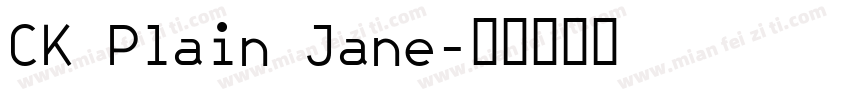 CK Plain Jane字体转换